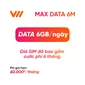 SIM Vietnamobile Max Data 6M