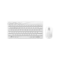 Bộ Bàn phím, Chuột không dây Bluetooth Rapoo 8000M - Chính hãng Trắng