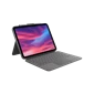 Bao da kèm bàn phím Logitech Combo Touch cho iPad Gen 10th - Chính hãng Xám
