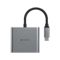 Cổng chuyển đổi USB-C Mophie 3 in 1 Xám