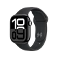Apple Watch Series 10 - GPS + Cellular, 46mm - Viền Nhôm Dây Cao Su Đen Bóng