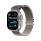 Apple Watch Ultra 2 (2024) - GPS + Cellular, 49mm - Viền Titan Dây Thép Viền Titan Tự Nhiên Dây M/L
