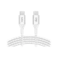 Cáp Belkin USB Type C - C PD3.1,1 mét, vỏ dù, công suất 240W Trắng