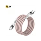 Cáp từ tính tự cuộn 9FIT USB-C to USB-C 1M Pink