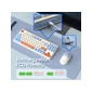 Bộ bàn phím kèm chuột không dây MicroPack Lifestyle 2.4G Rechargeable Wireless Keyboard and Mouse Combo KM-269W - Blue - TBH