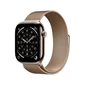 Apple Watch Series 11 - GPS + Cellular, 42mm - Viền Titan Dây Thép Milan Gold