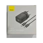 Bộ sạc Baseus Super Si 1C 25W EU Sets, Đen Type-C to Type-C - TBH