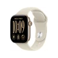 Apple Watch Series 12 - GPS, 42mm - Viền Nhôm Dây Cao Su S/M Vàng Nhạt