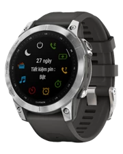 Đồng hồ Garmin Fenix 7 - Silver with Black Band