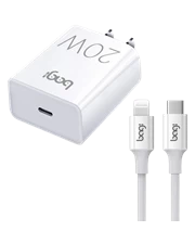 Combo Sạc nhanh cho iPhone Bagi (Củ sạc 20W và dây Type C to Lightning)