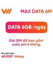 SIM Vietnamobile Max Data 6M