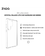 Ốp lưng ZAGG Crystal Palace Lite - Clear cho Samsung S25 Plus