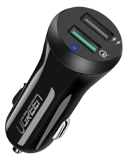 Sạc Ô tô Ugreen 24W 2 cổng USB-A ED018 50875