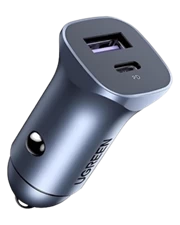 Sạc Ô tô Ugreen 30w 2 cổng USB-C + USB-A CD130 4085