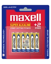 Pin AAA Maxell Super Alkaline LR03 Vỉ 4 Viên Tặng 2 