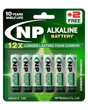 Pin Alkaline NP AA - LR6 (EG) Vỉ 4 Viên Tặng 2 Viên
