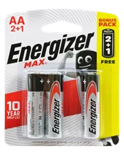 Pin tiểu Energizer MAX AA E91 BP2+1 3 viên (Kiềm)