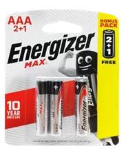 Pin tiểu Energizer MAX AAA E92 BP2+1 3 viên (Kiềm)