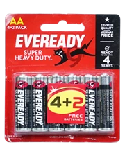 Pin tiểu Energizer Eveready SHD AA 1215BP4+2 6 viên (Than carbon)