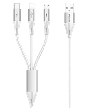 Cáp PISEN - Fast 3-in-1 (Lightning/USB-C/Micro) USB-A 1.8m Anti-break