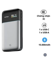 Sạc dự phòng Cuktech 15 Air có màn hình 15000mAh 100W PB150S