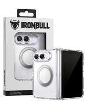 Ốp Magsafe iPhone Duo MIPOW IRONBULL Tempered Glass Stand Transparent