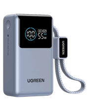 Sạc dự phòng UGREEN 10000mAh 55W PB727 tích hợp cáp Type C
